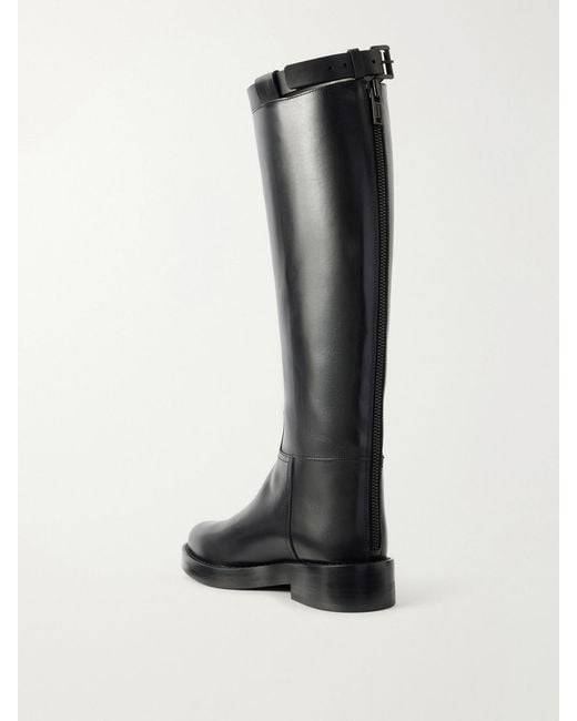 Ann Demeulemeester Black Stan Leather Knee Boots