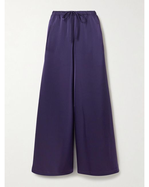 Leset Purple Barb Hose Mit Weitem Bein Aus Satin