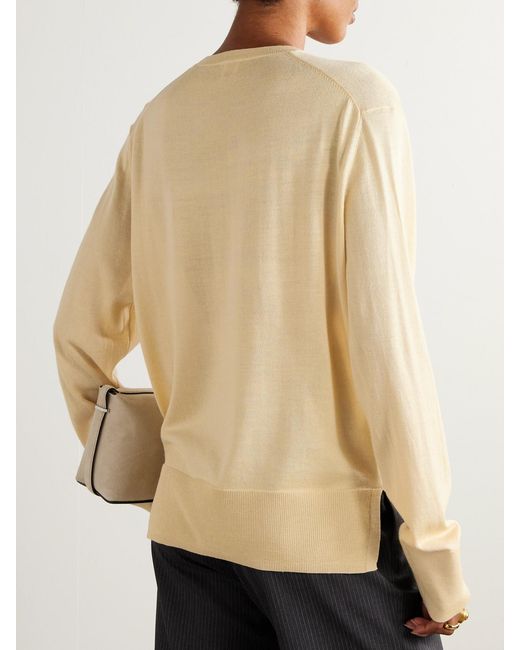 Totême  Natural Wool And Silk-Blend Sweater