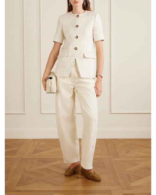 Veronica Beard Natural Bodie Cotton-Blend Tweed Jacket