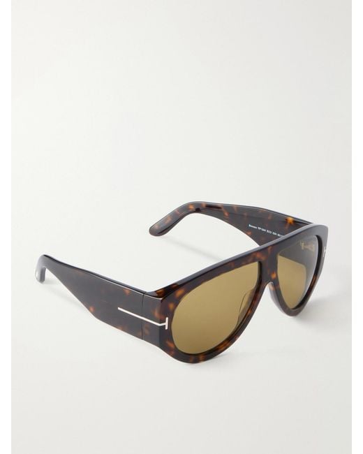 Tom Ford Black Bronson D-Frame Acetate Sunglasses