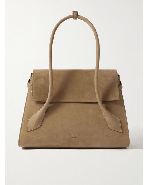 Proenza Schouler Natural Tate Suede Shoulder Bag