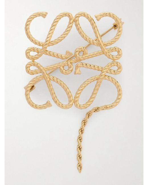 Loewe Natural Anagram Rope-Tone Brooch