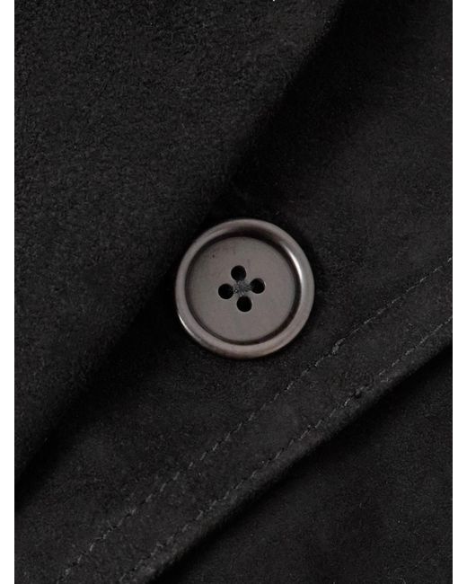 Rohe Black Paneled Suede Blazer