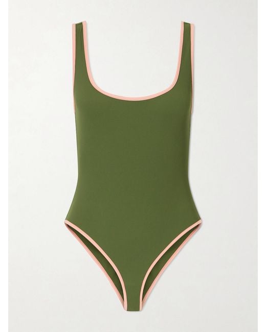 Johanna Ortiz Green Ribbed Onepiece