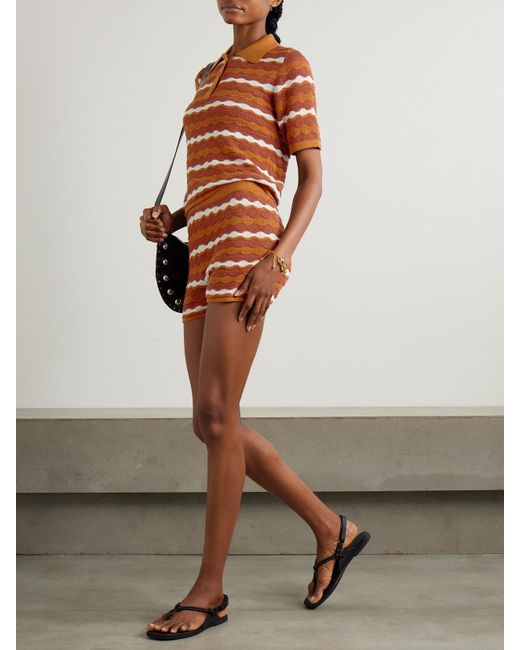 Escvdo Orange Mullu Cotton Shorts