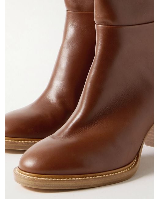 Gabriela Hearst Brown Bocca Leather Knee Boots