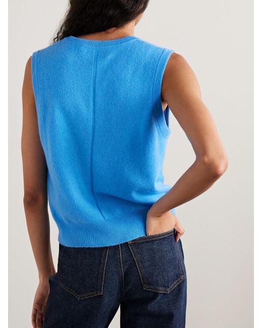 La Ligne Blue Liam Cashmere Tank