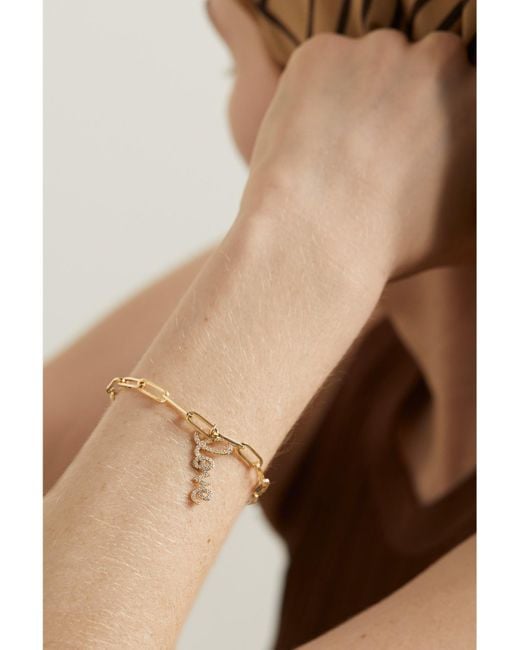 Sydney Evan Natural Medium Love 14-Karat Diamond Bracelet