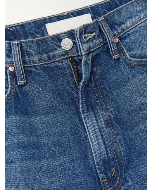Mother Blue The Headliner Sneak Hoch Sitzende Jeans Mit Weitem Bein