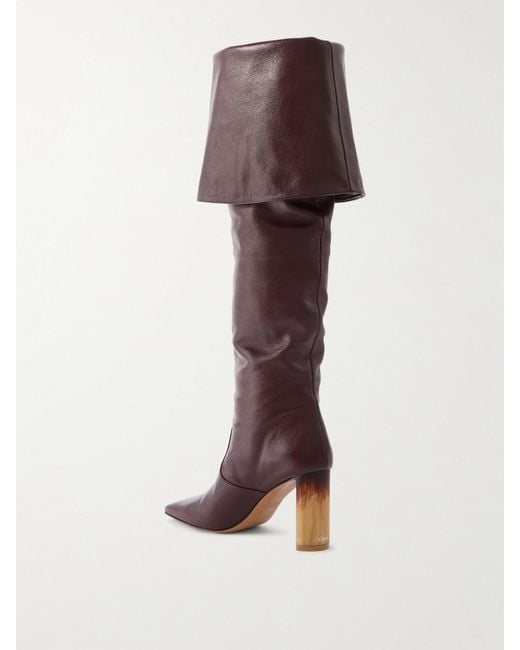 Chloé Red Georgia Kniehohe Stiefel Aus Leder