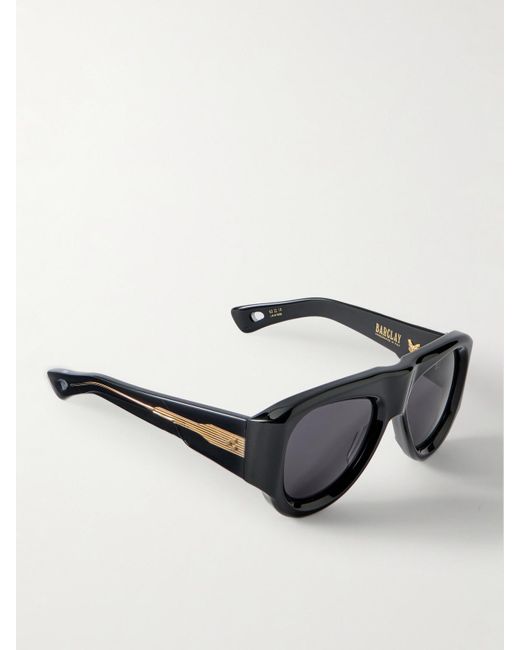 Jacques Marie Mage Black Barclay Aviator-Style Acetate Sunglasses