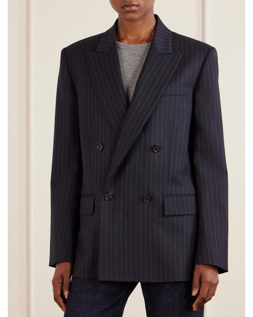 Nili Lotan Blue Leston Wool-Blend Blazer