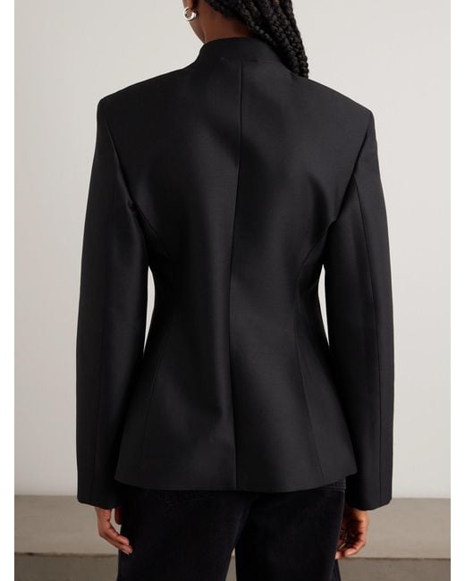 Rohe Black Wool And Silk-Blend Twill Jacket