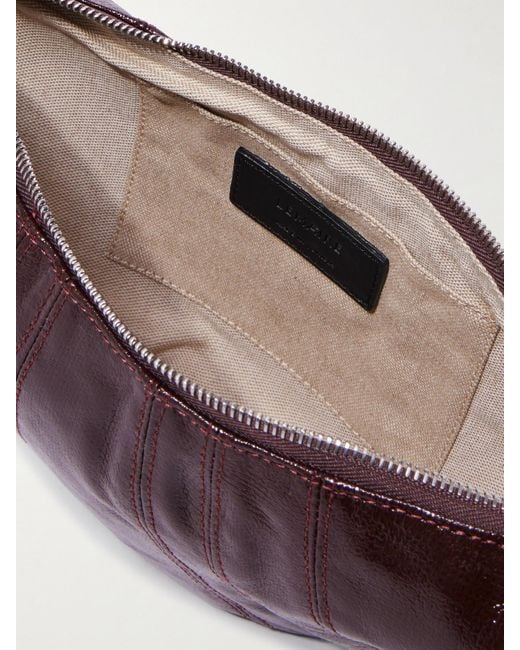 Lemaire Purple Croissant Kleine Schultertasche Aus Beschichtetem Canvas