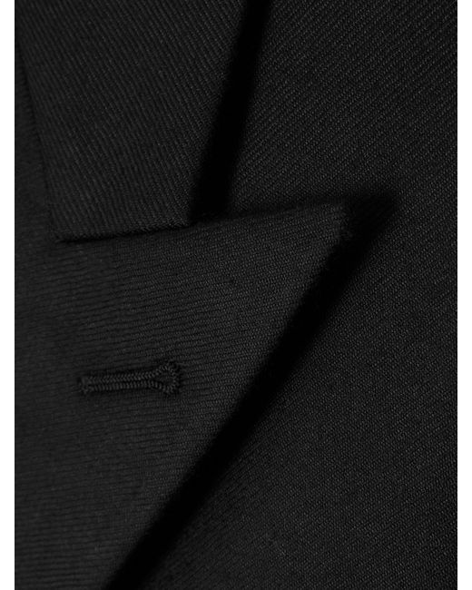 Saint Laurent Black Doppelreihiger Blazer Aus Kaschmir-Twill