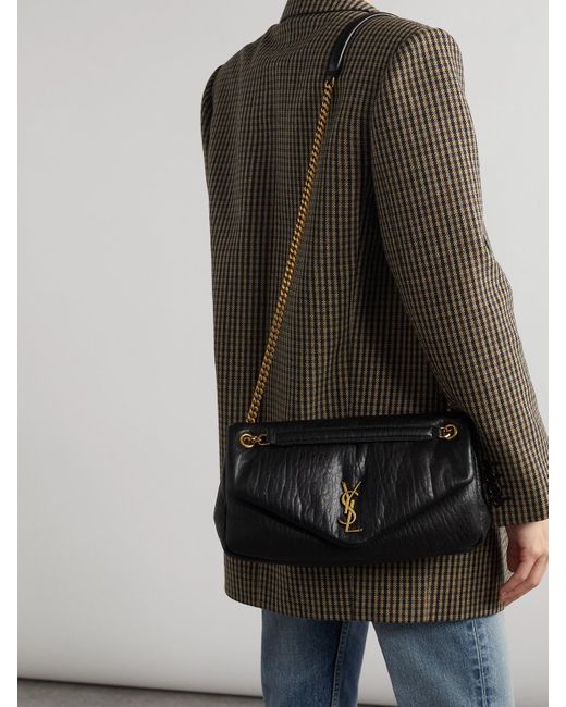 Saint Laurent Black Calypso Medium Padded Leather Shoulder Bag