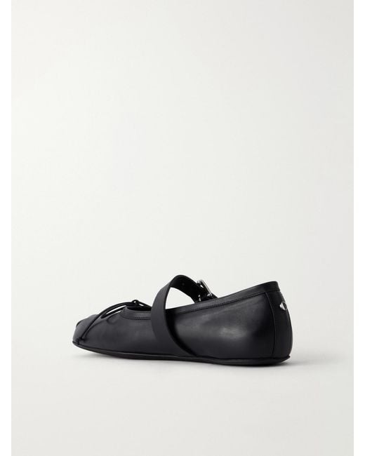 Ann Demeulemeester Black Zoey Leather Ballet Flats