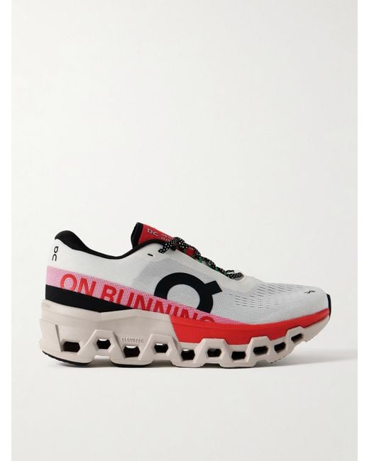 On Shoes White Cloudmster 2 Sneakers Aus Mesh Mit Gummibesätzen