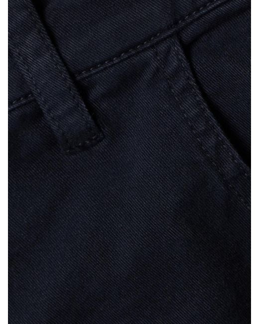 Nili Lotan Blue Emerson Schmal Zulaufende Hose Aus Twill Aus Einer Baumwollmischung
