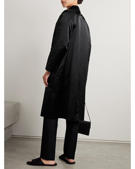 The Row Black Ema Satin Jacket