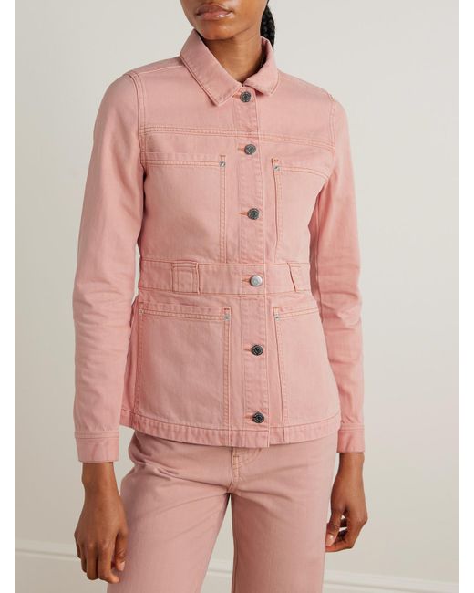 Veronica Beard Pink Marvin Denim Jacket