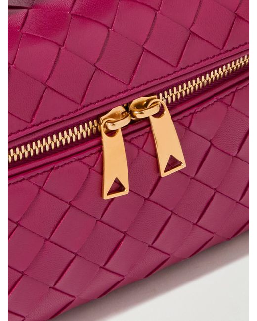 Bottega Veneta Purple Bang Bang Vanity Mini Tote Aus Intrecciato-Leder