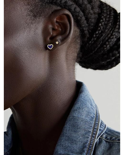 Jennifer Meyer Natural 18-Karat Lapis Lazuli Earrings