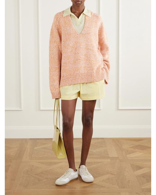 Sanderlak Pink Melange Alpaca And Wool-Blend Sweater