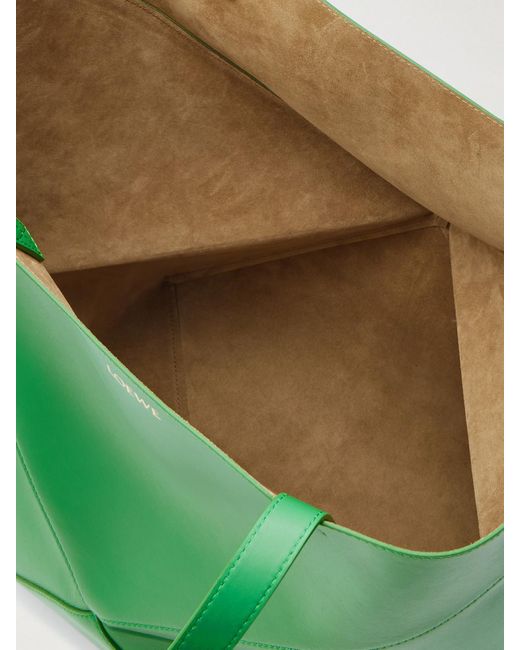 Loewe Green Puzzle Fold Große, Wandelbare Tote Aus Leder