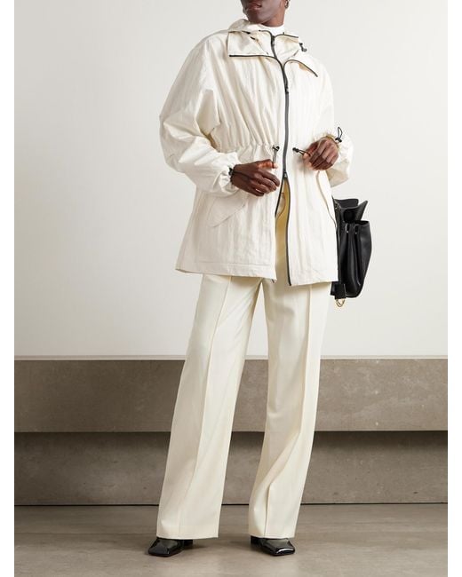 Wardrobe NYC Natural Crinkled-Shell Jacket