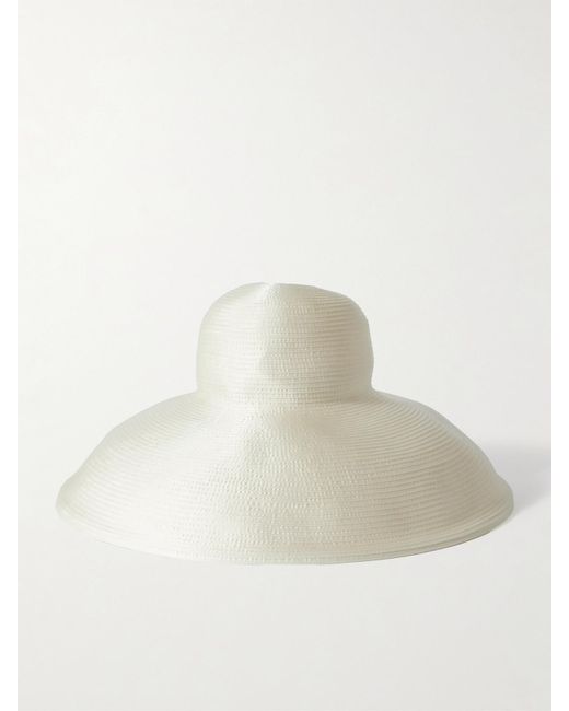 Gigi Burris Millinery Natural Ingrid Silk-Blend Satin Hat