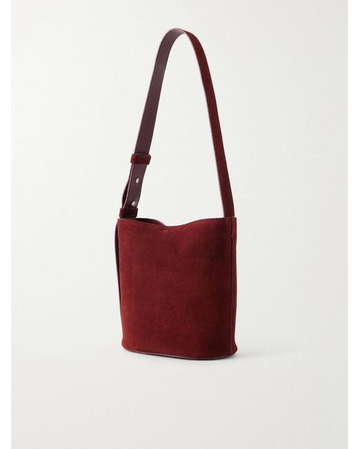LIE STUDIO Red Paula Suede Tote
