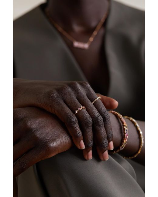 Suzanne Kalan Metallic Ring Aus 18 Karat Mit Saphiren