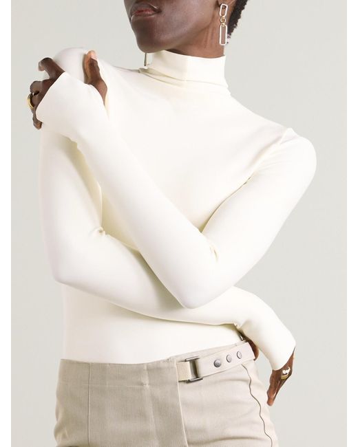 Body String À Col Roulé En Jersey Stretch Commando en coloris White