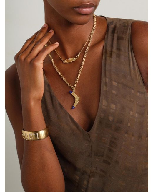 Marie Lichtenberg Natural Karma 18-Karat Lapis Lazuli Necklace
