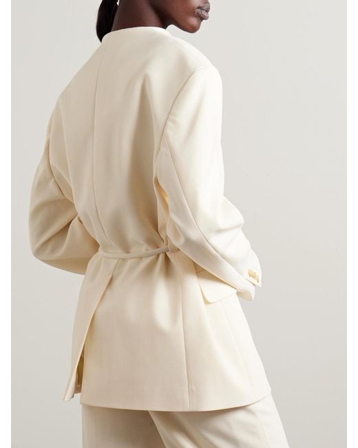 Veste En Cady À Ceinture Fem Nanushka en coloris Natural