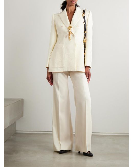 Chloé Natural Hose Mit Weitem Bein Aus Woll-Twill