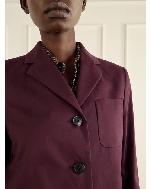 Dries Van Noten Purple Cotton-Twill Blazer