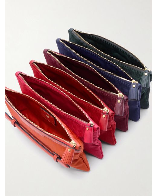 Pochette En Jacquard À Finitions En Cuir Filing Cabinet Anya Hindmarch en coloris Red