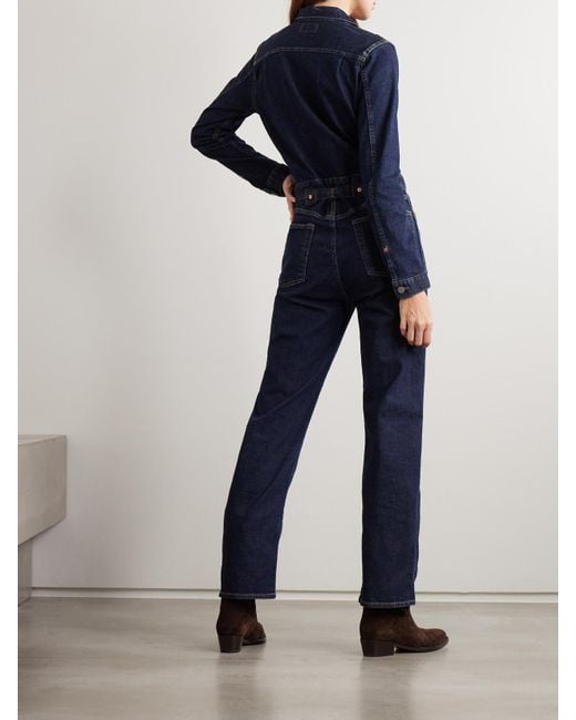 RRL Blue Denim Jumpsuit