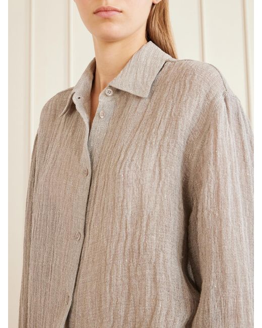 Kallmeyer Natural Mollie Linen-Blend Shirt