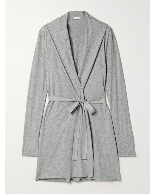 Skin Gray Morgenmantel Aus Bio-Pima-Baumwoll-Jersey