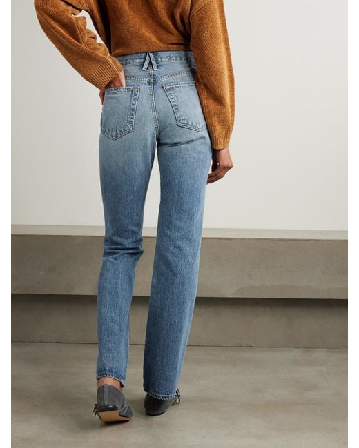 SLVRLAKE Denim Blue Anita High-Rise Bootcut Jeans