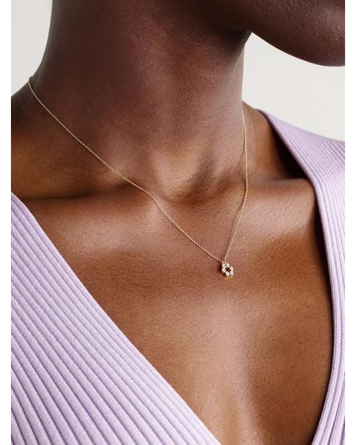 Sophie Bille Brahe Natural Luna Kette Aus Recyceltem 18 Karat Mit Diamanten
