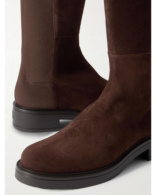 Stuart Weitzman Brown 5050 Celia Suede And Stretch Over-The-Knee Boots
