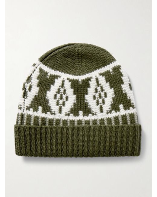 arch4 Green Lorenz Beanie Aus Kaschmir Mit Fair-Isle-Muster