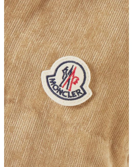 Moncler Natural Essarts Ricrac-Trimmed Quilted Padded Down Corduroy Jacket