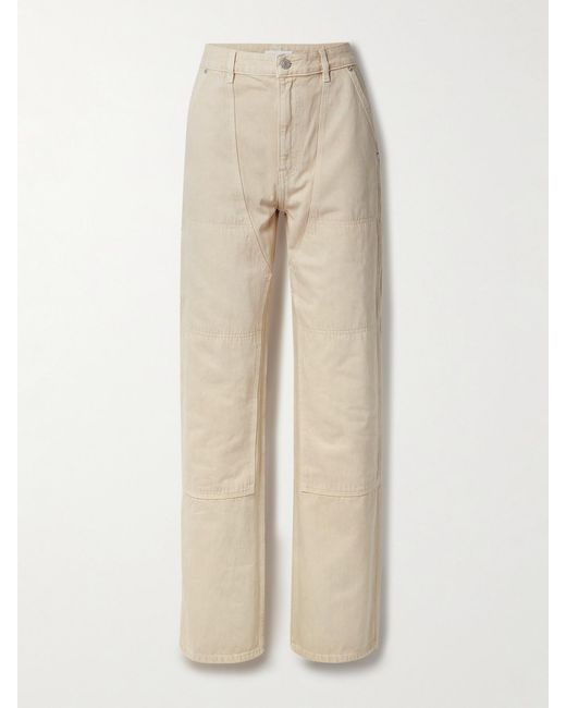 Helmut Lang Natural Carpenter High-Rise Straight-Leg Jeans