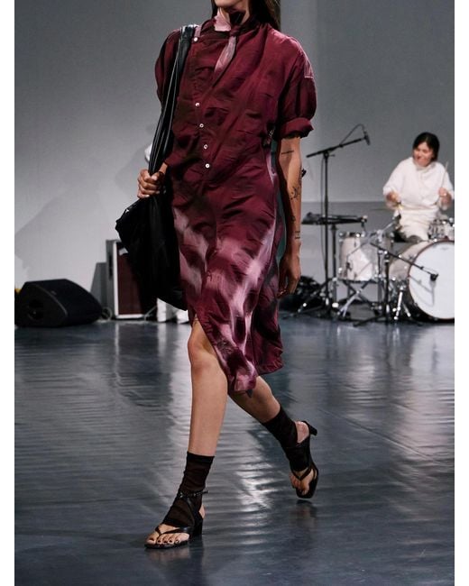 lemaire red dress LEMAIRE V Neck Maxi Dress